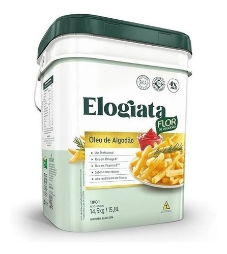 Óleo Flor De Algodão Balde Elogiata 14,5kg / 15,8l