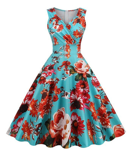 Hepburn Vintage Printed Dress