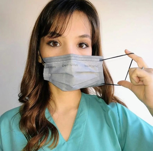 Barbijos Gris Ion Positivo Nanopartículas X 15 U + Envio