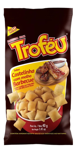 Snack De Trigo Troféu -sabor Costilla 20 Unid De 40 Grs Tcec