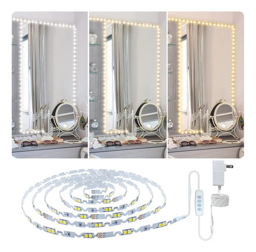 Espejo De Tocador Led De 13 Pies / 13.1 Ft, Kit De Luces Bla