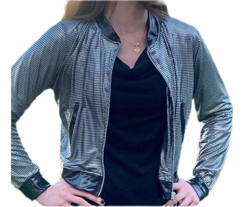 Chaqueta Bomber Metalic Fashion Diseño Exclusivo