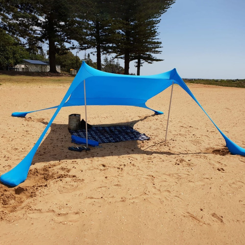 Imagen 6 de 9 de Carpa De Playa Gazebo Toldo Portátil 2 Posiciones Playera