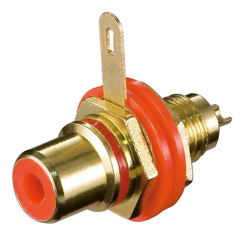 Conector Rca Jack Ficha Hembra Chasis Panel - Rojo 