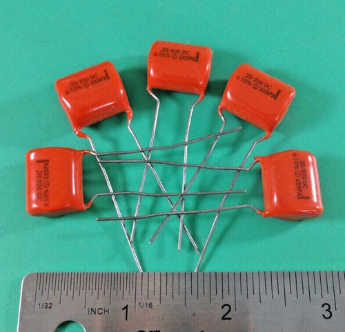 Lot Of 5 Sprague 225px22492 Orange Drop Capacitor 0.25uf Eeo