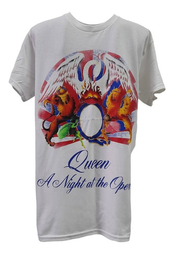 Playera Queen - A Night At The Opera (  Color Blanco )