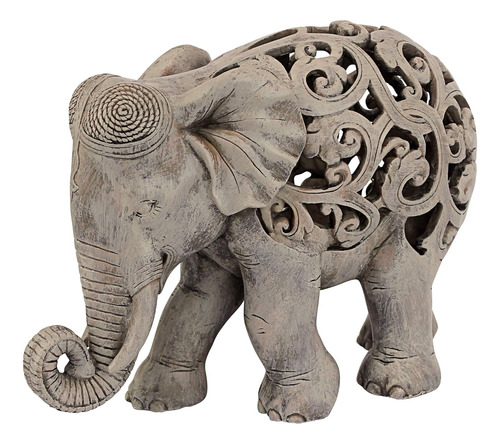 Design Toscano Anjan El Elefante Indio Decor Jali Estatua