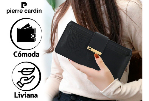 Billetera Fichero Pierre Cardin Original Mujer Cuero Pu Moda