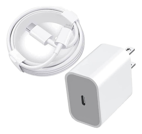 Adaptador Cubo 20w Cable L1gtning Carga Rápida Para iPhone