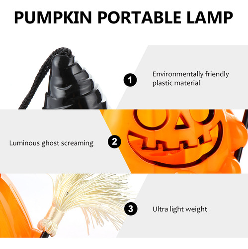 Lámpara Portátil Halloween Ghost Screaming Pumpkin Lant