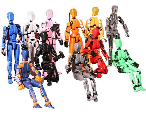 10 Pzs Figura Articulada Dummy 13 Robot Móvil Impreso En 3d