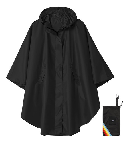 Impermeable Con Capucha Estilo Poncho, Para Hombres Y Mujere