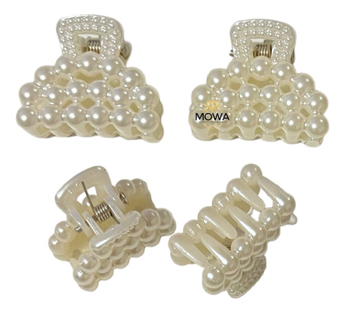 Hebillas Broches De Pelo Perla Pack Por 6 Unidades S-001