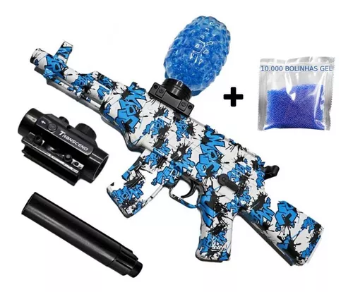 Arminha Bolinha Gel Automática Arma Brinquedo Rifle Elétrico