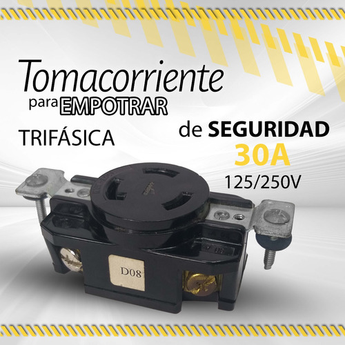 Toma Cooper Seguridad P/empotrar 3x30a (d08) / 06324