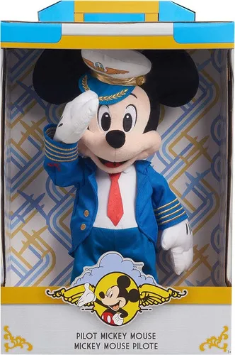 Disney Peluche Mickey Mouse Piloto Aviador 38 Cm D23