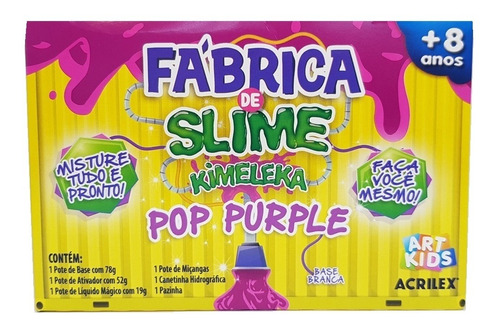 Brinquedo Fabrica De Slime Kimeleka Pop Purple Acrilex