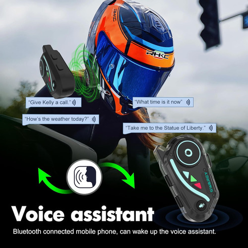 Intercomunicador Bluetooth Para Motociclos V8 5.2 Com Fm ...