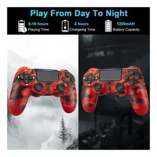 Oubang Trabajo Remoto Con El Controlador Ps4, Red Camo Gamep