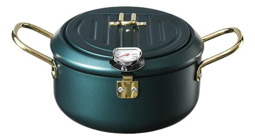 Frigideira Profunda De Aço Inoxidável Panela De 24cm Verde