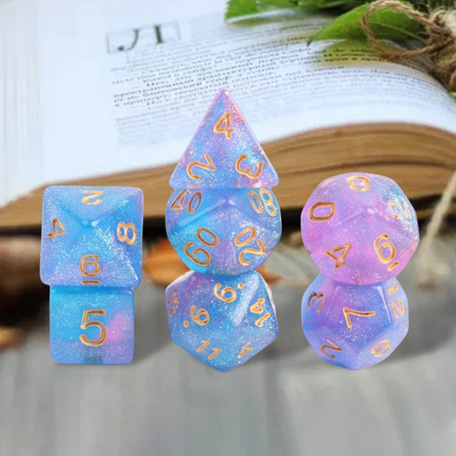 5 X 7 Uds Dados Poliédricos Juego De Mesa Familiar Juego De