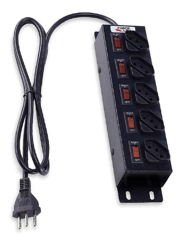 Filtro De Linha Force Line Com 5 Circuit Breaker Bivolt