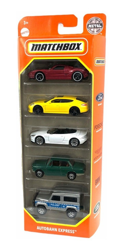Porsche Ford Aston Bmw Land Rover Matchbox 1:64 5 Pack 