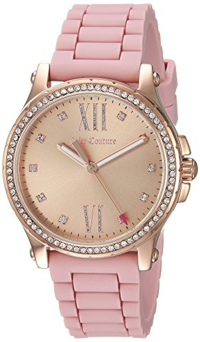 Juicy Couture, Reloj De Cuarzo Dorado Y Caucho De Cuarzo