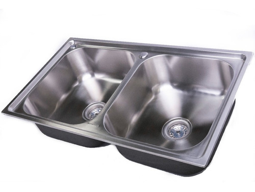 Bacha De Acero Inoxidable Para Cocina Doble 85 X 50 X 23