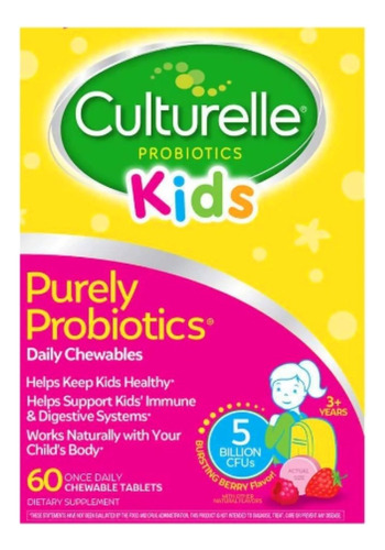 Probiotico Para Niños. 60 Cápsulas Masticables. Culturelle 