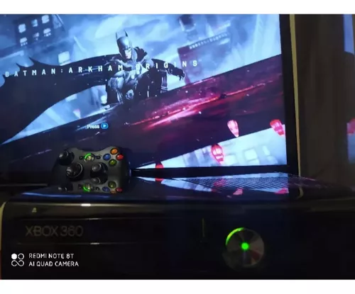 Xbox 360 super slim + 1 controle + 2 jogos - Valentes Games