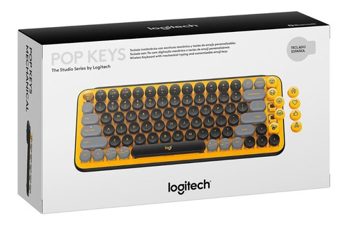 Teclado Logitech Pop Keys Multi-device Wireless Black Yellow