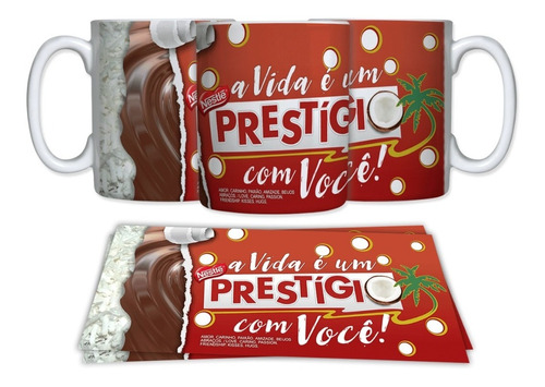 Caneca Ceramica Pascoa Chocolate A Vida E Um Prestigio Voce