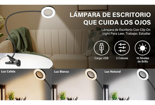Lámpara Led Protección Ocular Dormitorio Estudio Luz Relleno