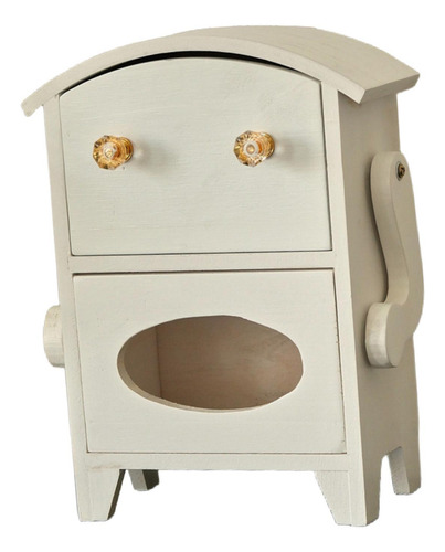 Mini Armario De Almacenamiento Con Forma De Robot, Blanco