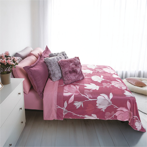 Cobertor Ultrasuave King Size Xl/qs Elois Concord Color Berry