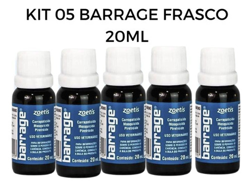 5 Barrage 20ml - Carrapaticida, Mosquicida E Inseticida