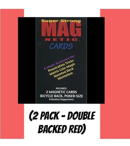 Set 2 Cartas Magneticas Para Magia Dorso Bicycle