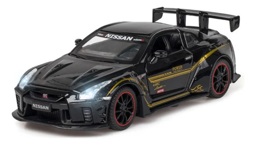 Figura Nissan Gtr R35 Metal Escala 1:32 Luz Y Sonido