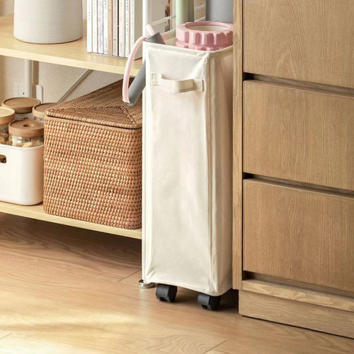 Cesto De Ropa Con Ruedas, Cesto De Ropa Enrollable Plegable