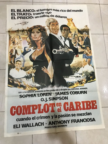 Antiguo Afiche De Cine Original C/ Sophia Loren-envio 