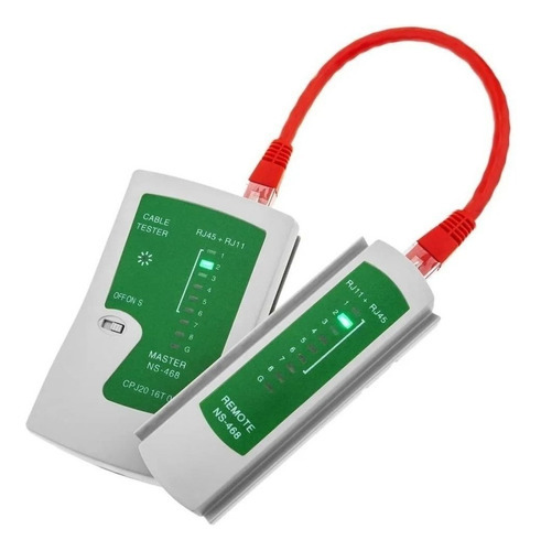 Tester De Redes Lan 8 Hilos Cables Rj-45 + Rj-11 Bateria 9v