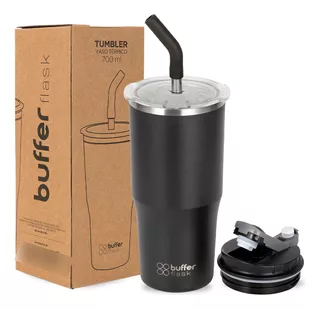 Mug Vaso Termo Agua Cafe 700ml Buffer Acero Inox + Tapas