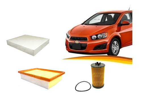 Kit Filtros Chevrolet Sonic 1.6 12 - 17 Aire Polen Aceite