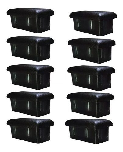 Imagem 1 de 4 de Tampa Retangular Plástica Acabamentos Metalon 50x30 10 Peças