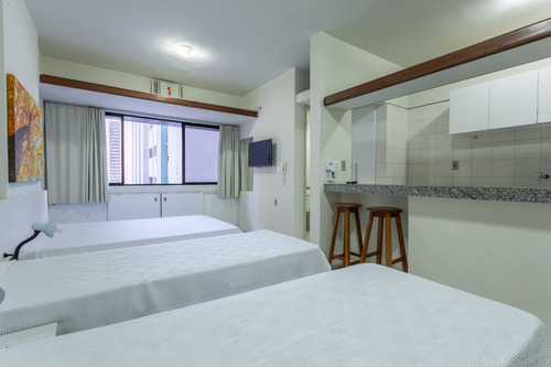 Imagem 2 de 14 de Flat 305 Boa Viagem Preço Justo P/até 3 Hóspedes, Completão