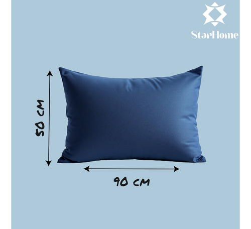 Cubre Colchón Starhome Con Cierre Queen +2 Fundas + Bolsa Azul Liso Queen
