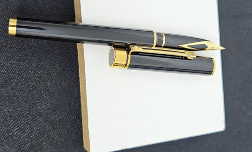 Pluma Fuente Sheaffer Punta De Oro 14k Amarillo Azul (Usado)