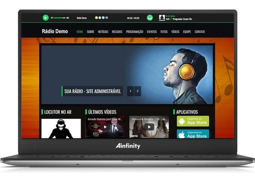 Script Para Web Rádio - Site Responsivo E Administrável