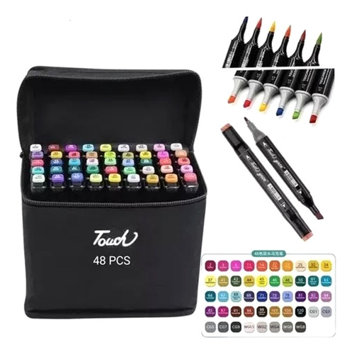 Set 48 Marcadores De Colores Dibujo Profesional Tvshopping